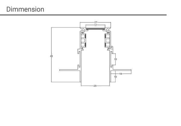 ریل مگنت توکار SH-MPR-1M