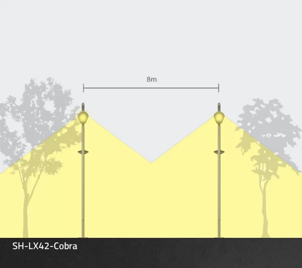 پایه چراغ حیاطی و پارکی SH-LX42-Cobra