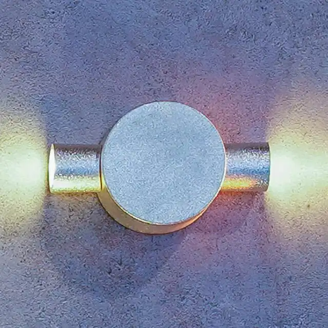 چراغ دکوراتیو دو طرفه گرد لوله بلند با لنز محدب زمرد نور (رنگ پایه/2*1w) کد 2-122